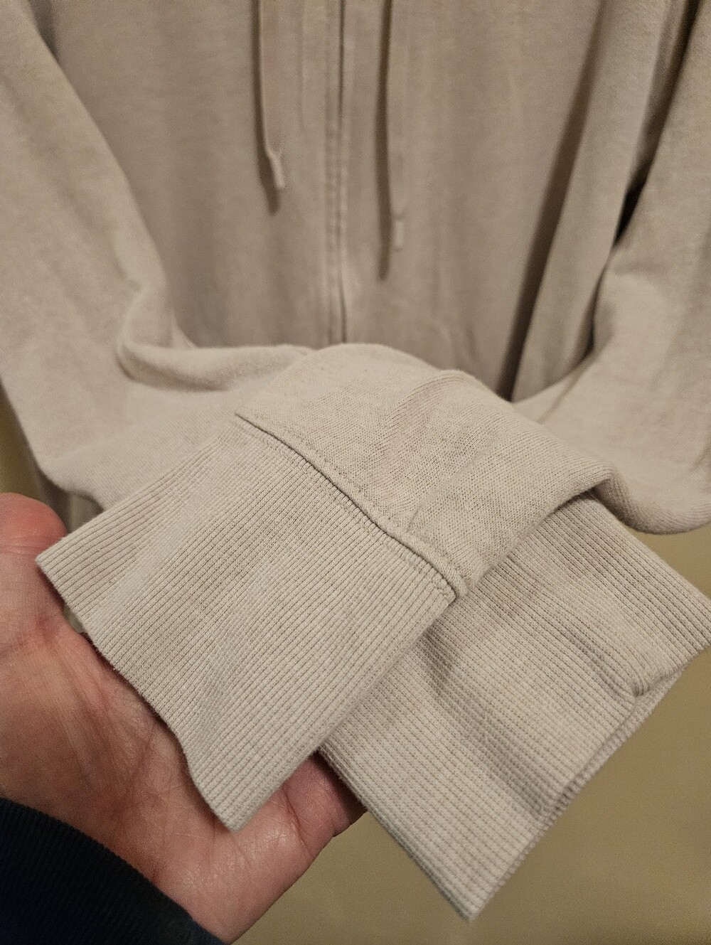 Victoria Sport/Victoria Secret; full-zip hoodie; light Taupe/Gray color; large - Picture 6 of 13